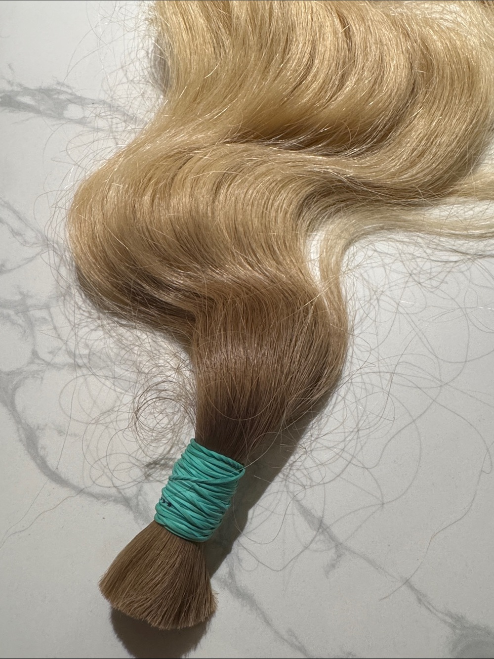Blonde Hair Extension ponytail raw hair soft 22” 80 g
